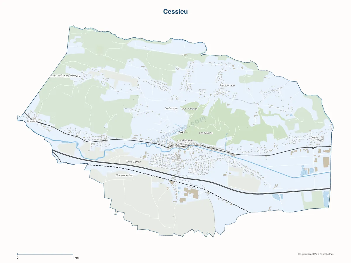 Carte de Cessieu à personnaliser