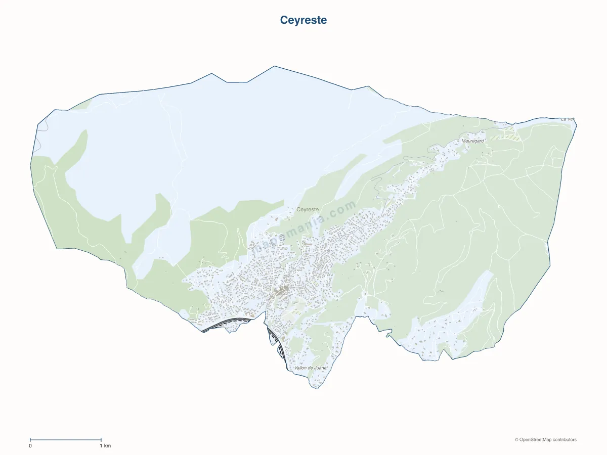 Carte de Ceyreste à personnaliser