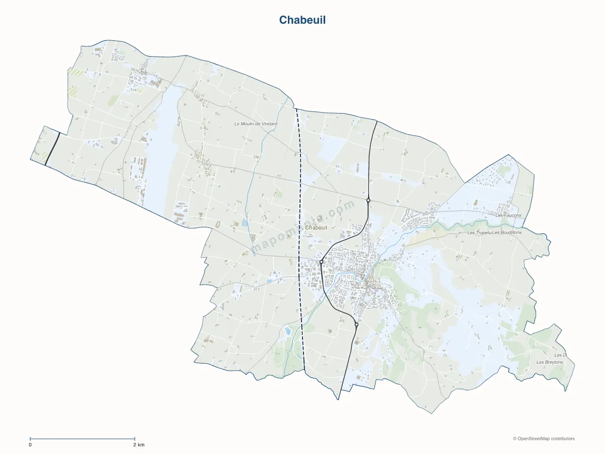 Carte de Chabeuil à personnaliser
