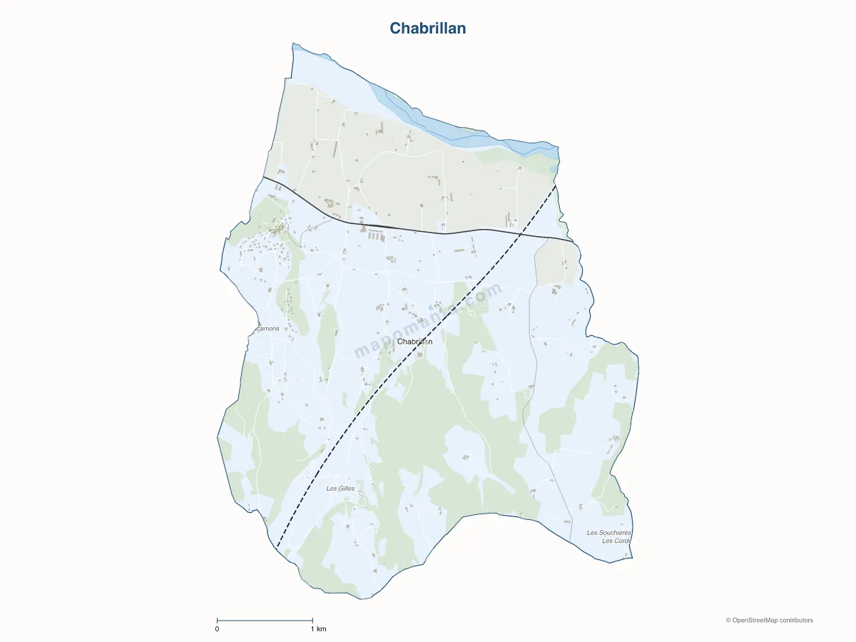Carte de Chabrillan à personnaliser