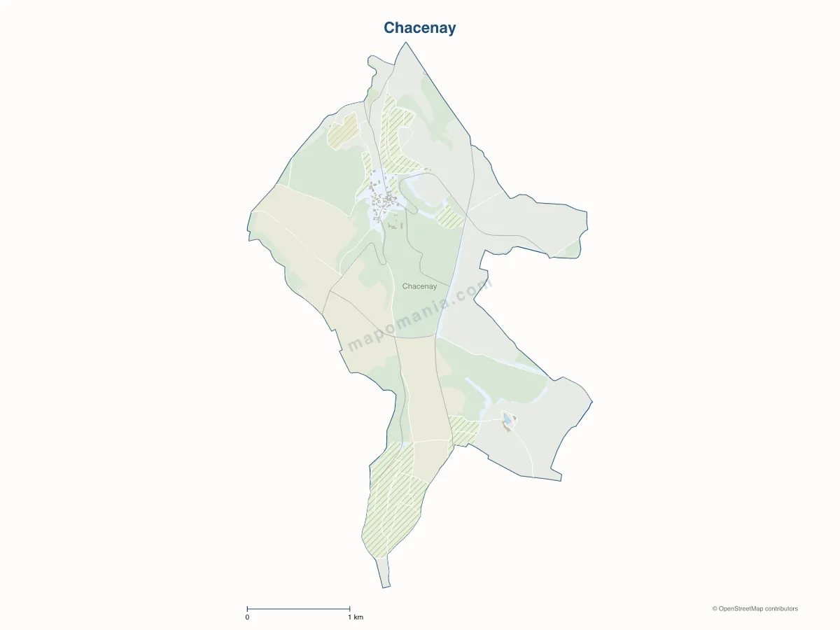 Carte de Chacenay à personnaliser
