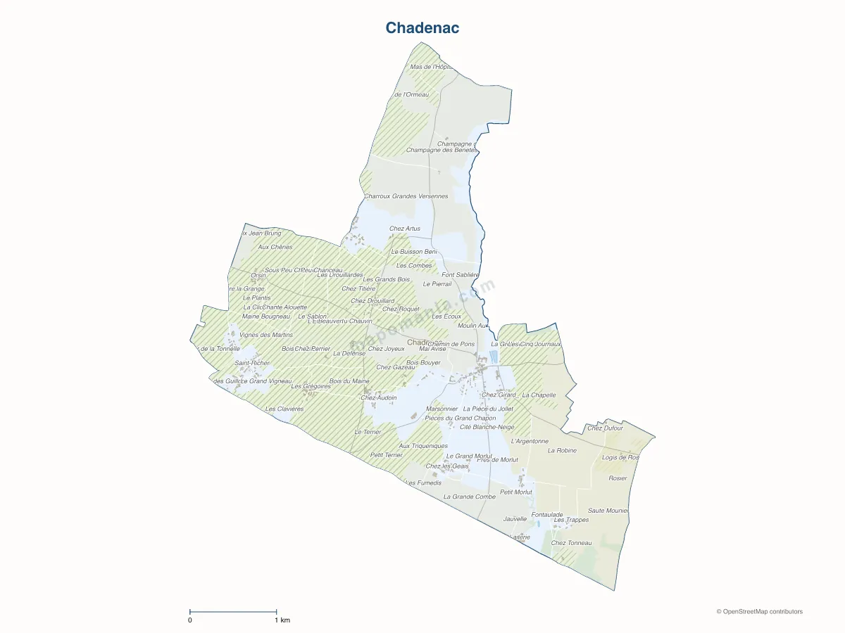Carte de Chadenac à personnaliser