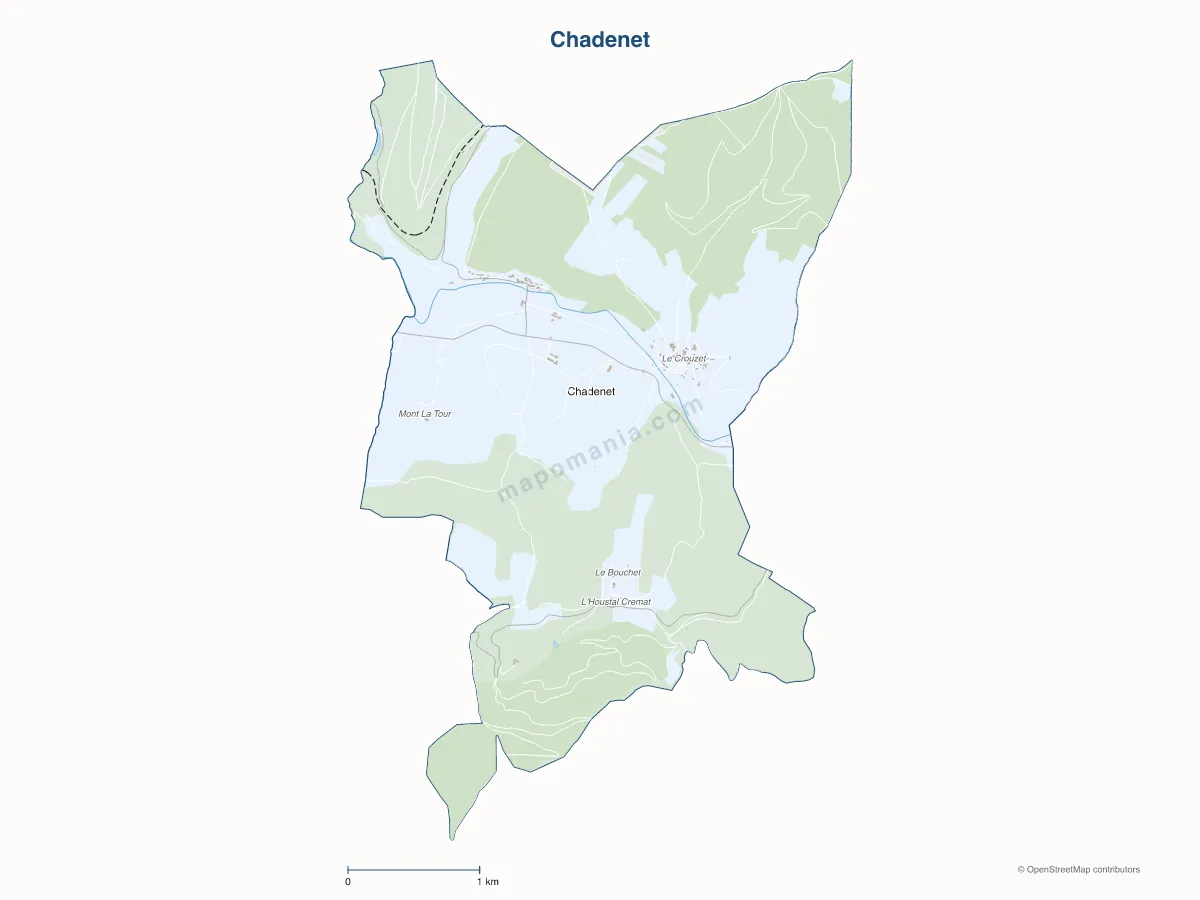 Carte de Chadenet à personnaliser