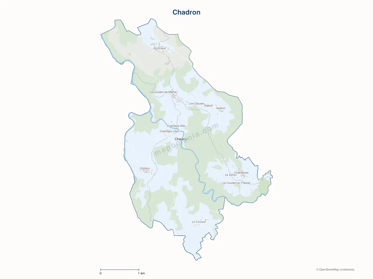 Carte de Chadron à personnaliser