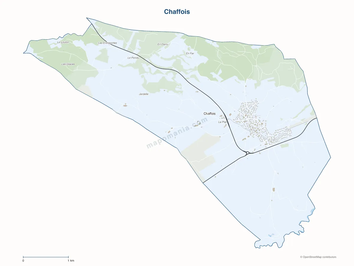 Carte de Chaffois à personnaliser