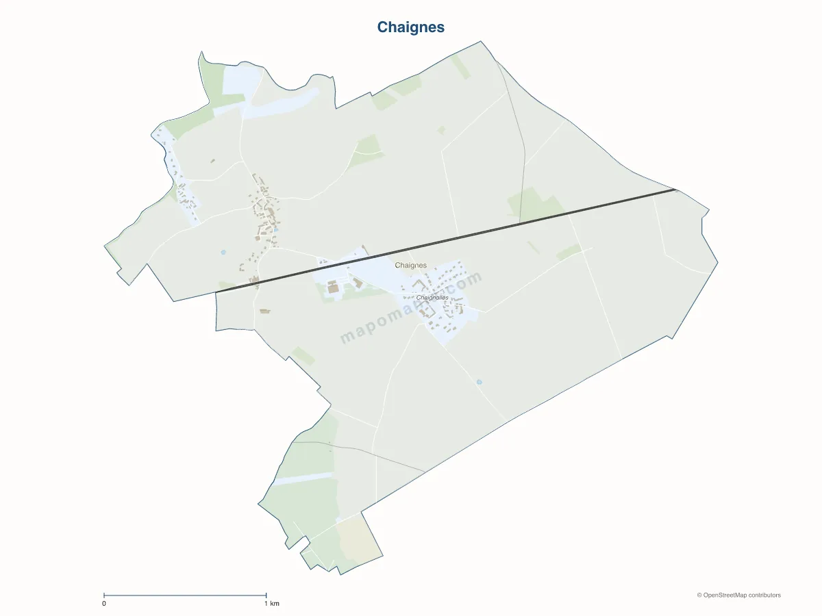 Carte de Chaignes à personnaliser