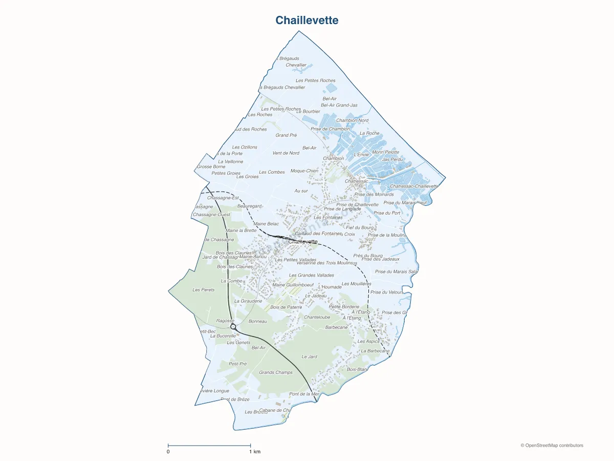 Carte de Chaillevette à personnaliser