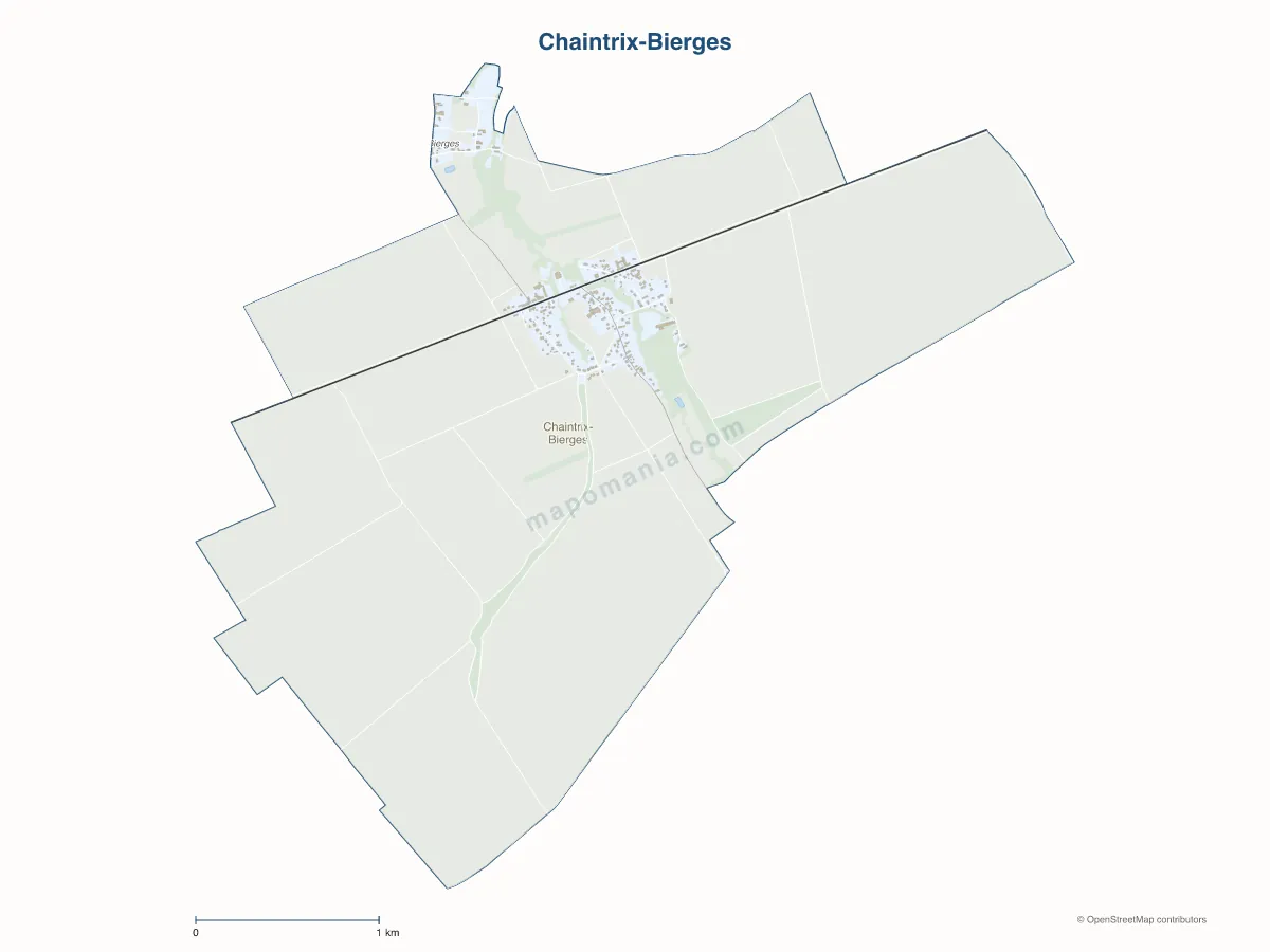 Carte de Chaintrix-Bierges à personnaliser