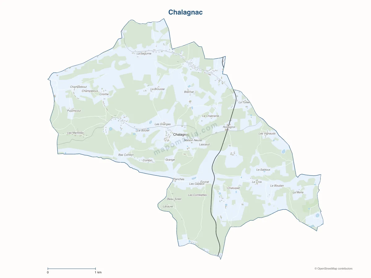 Carte de Chalagnac à personnaliser