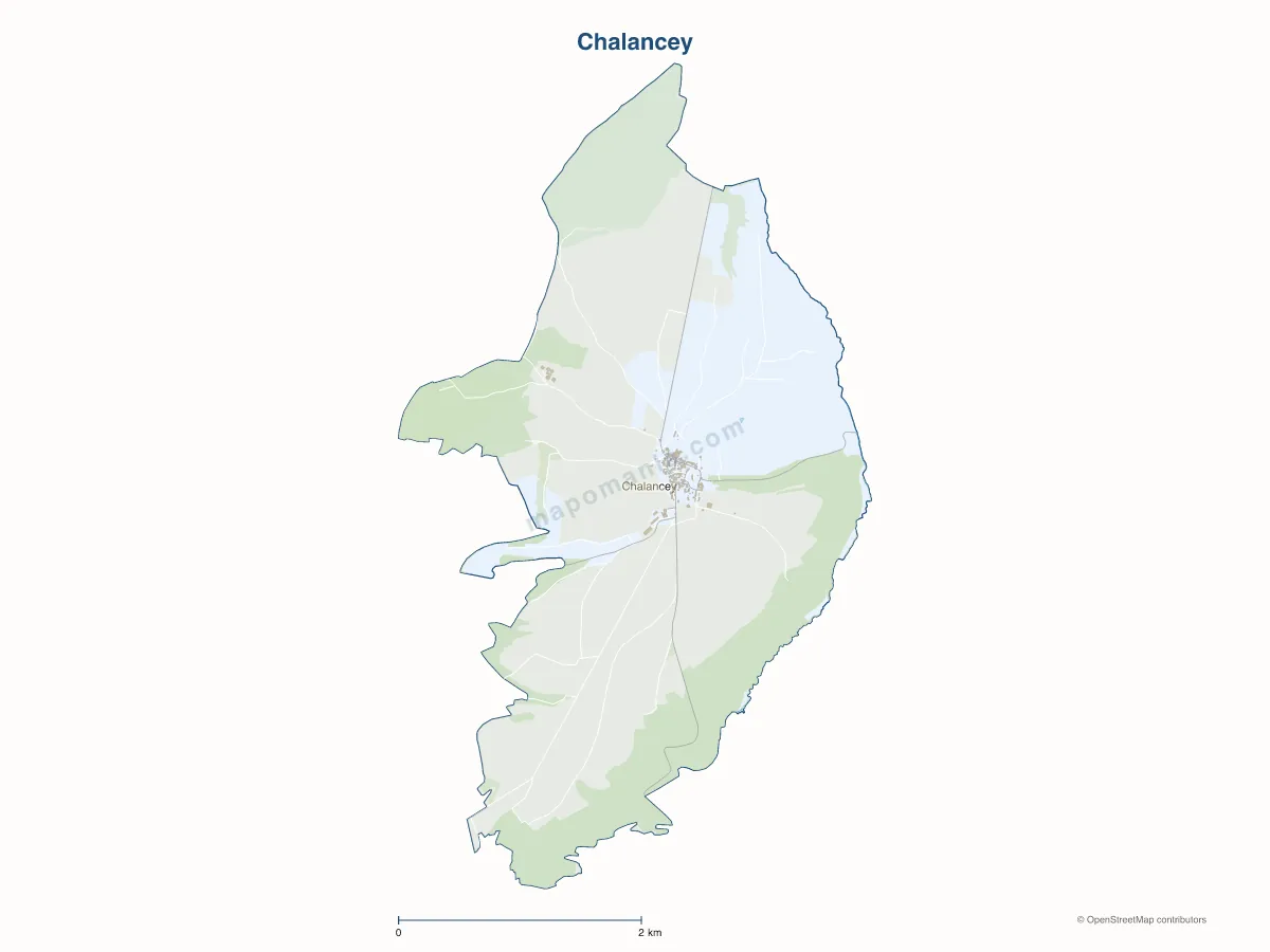 Carte de Chalancey à personnaliser