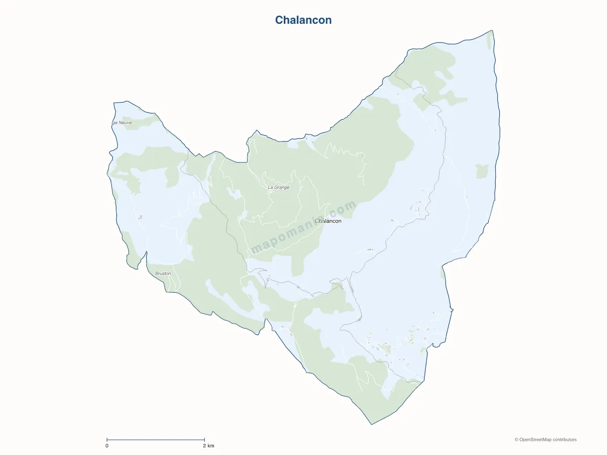 Carte de Chalancon à personnaliser