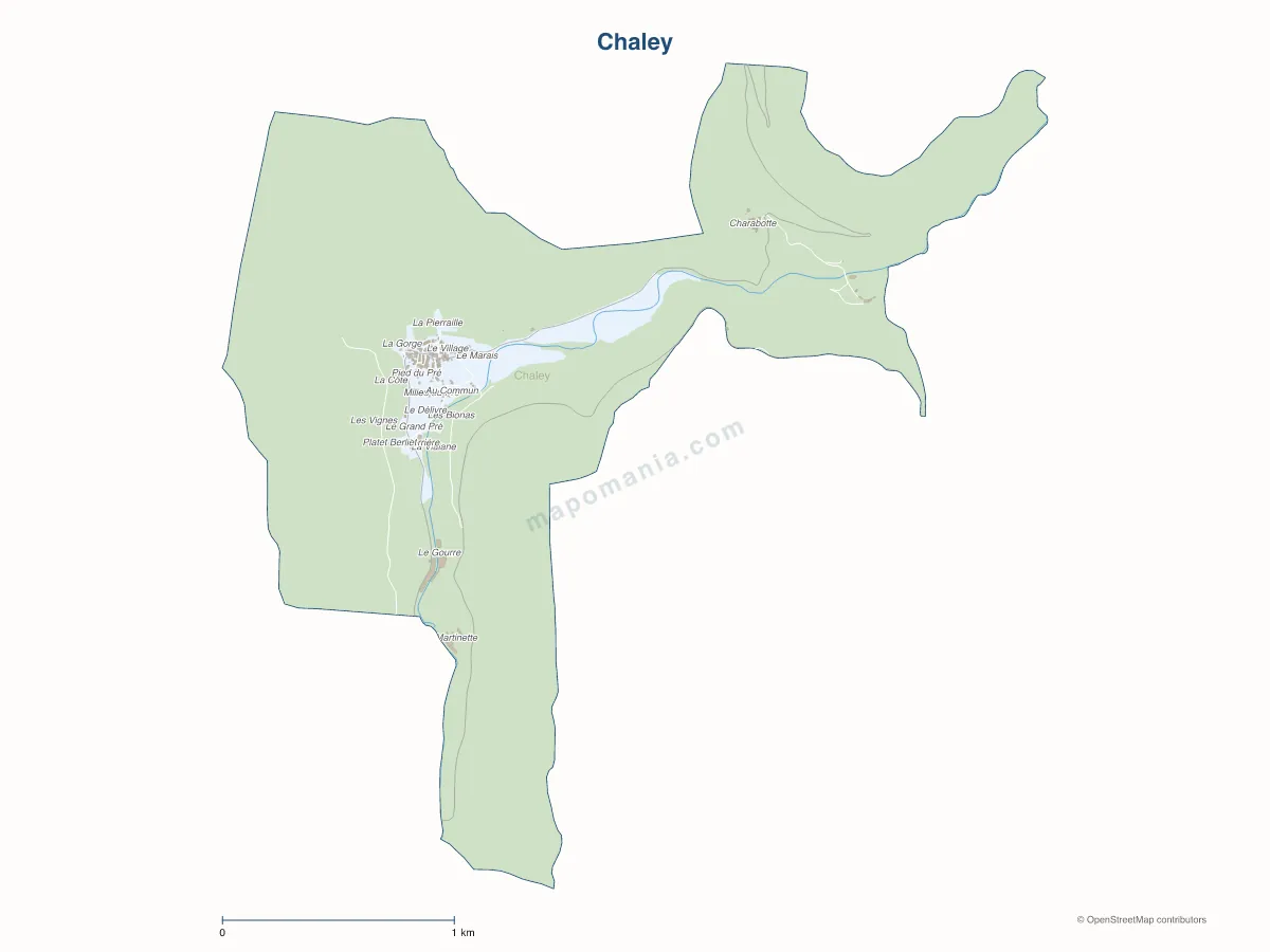 Carte de Chaley à personnaliser