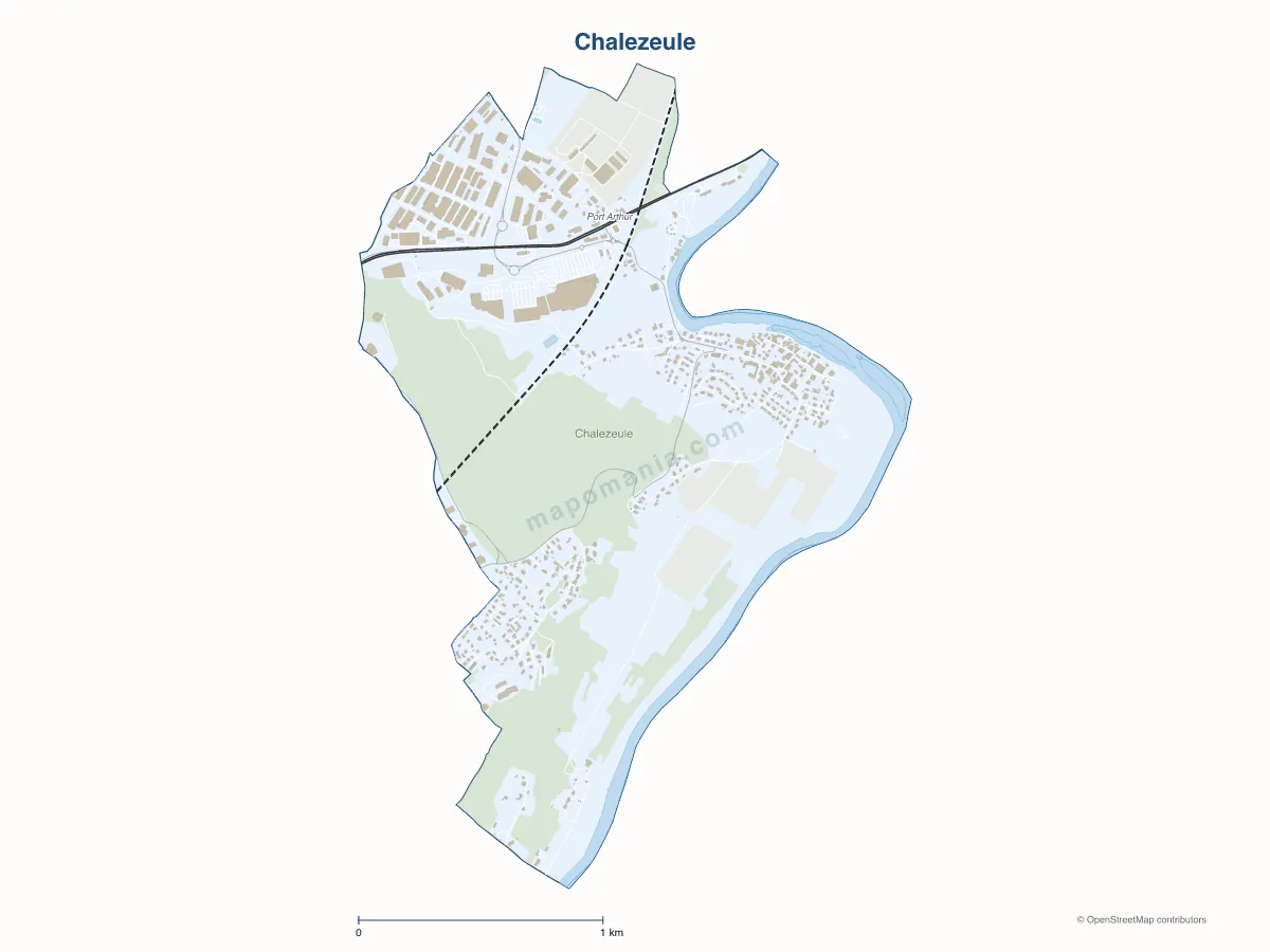 Carte de Chalezeule à personnaliser