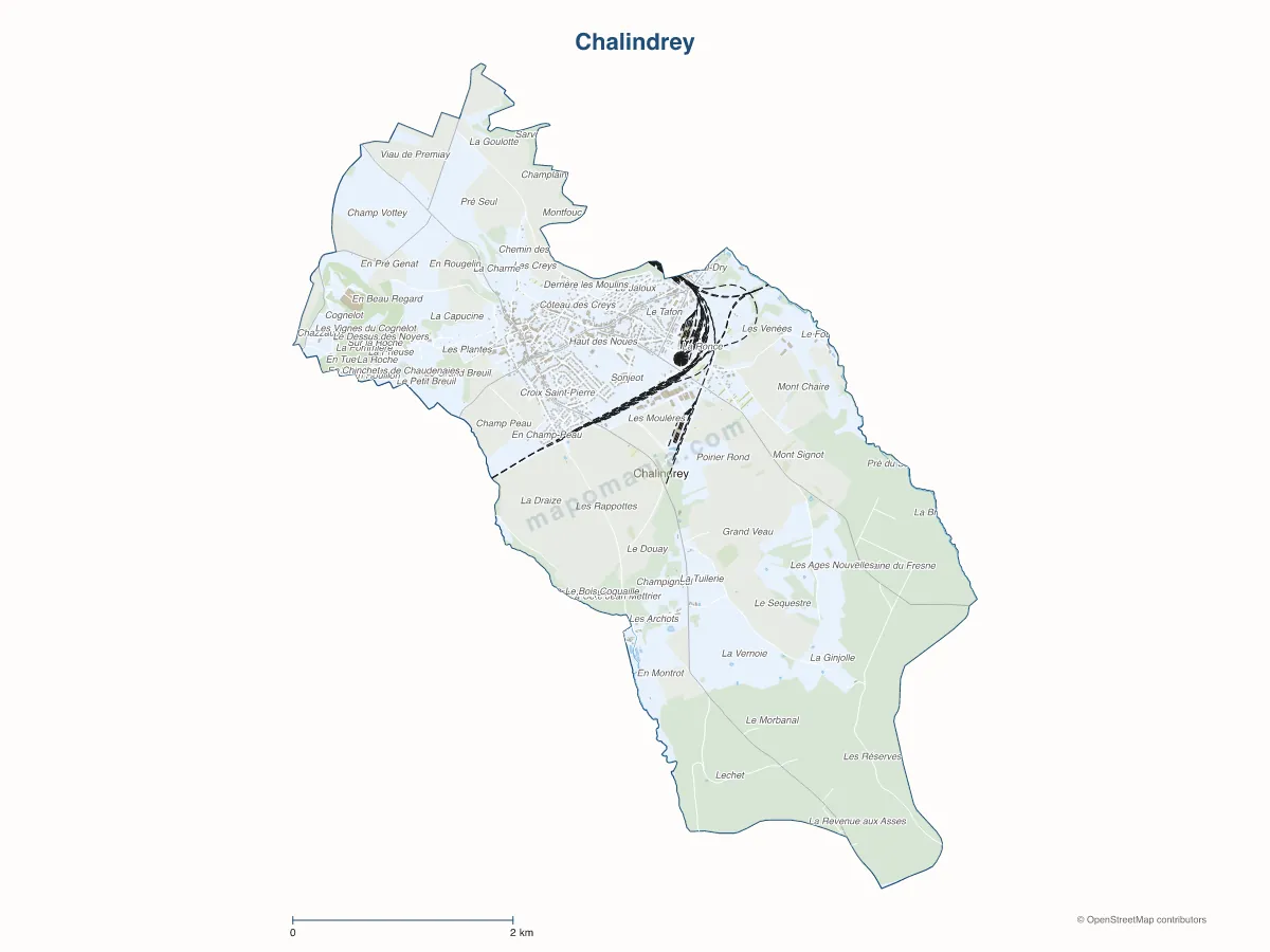 Carte de Chalindrey à personnaliser