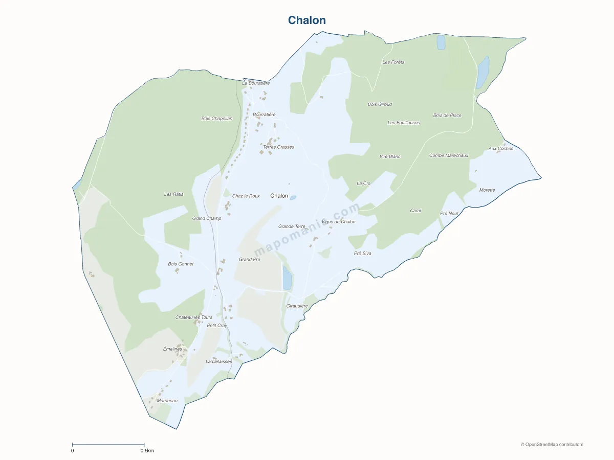 Carte de Chalon à personnaliser