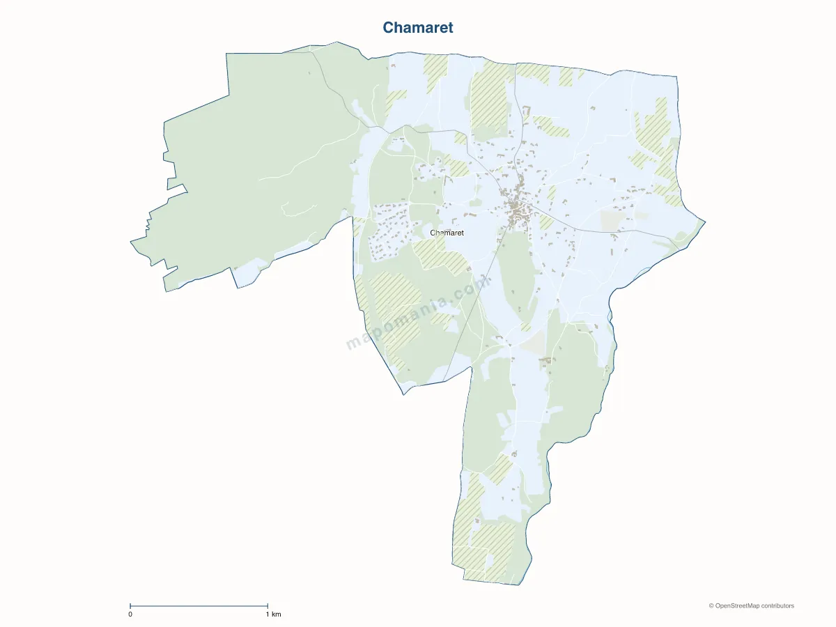 Carte de Chamaret à personnaliser
