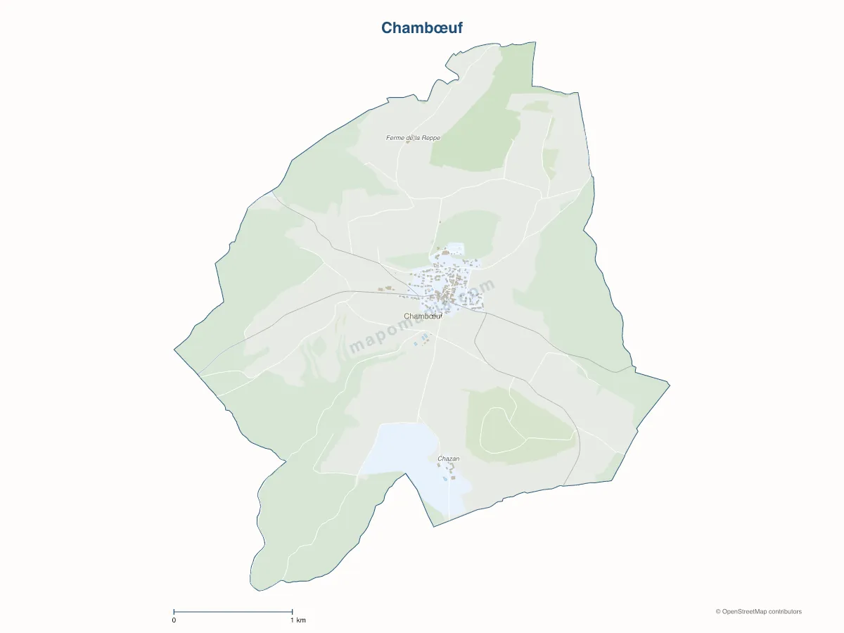 Carte de Chambœuf à personnaliser