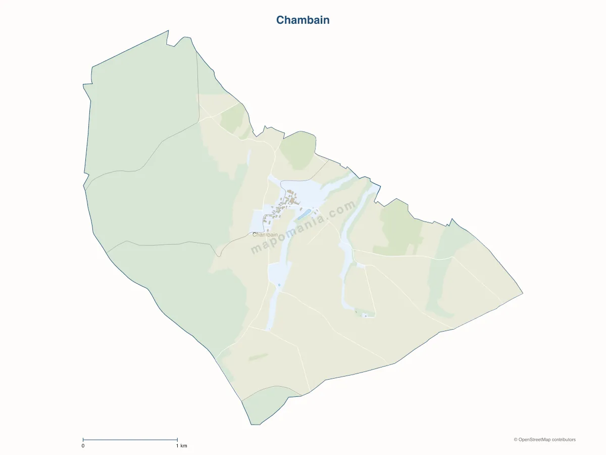 Carte de Chambain à personnaliser