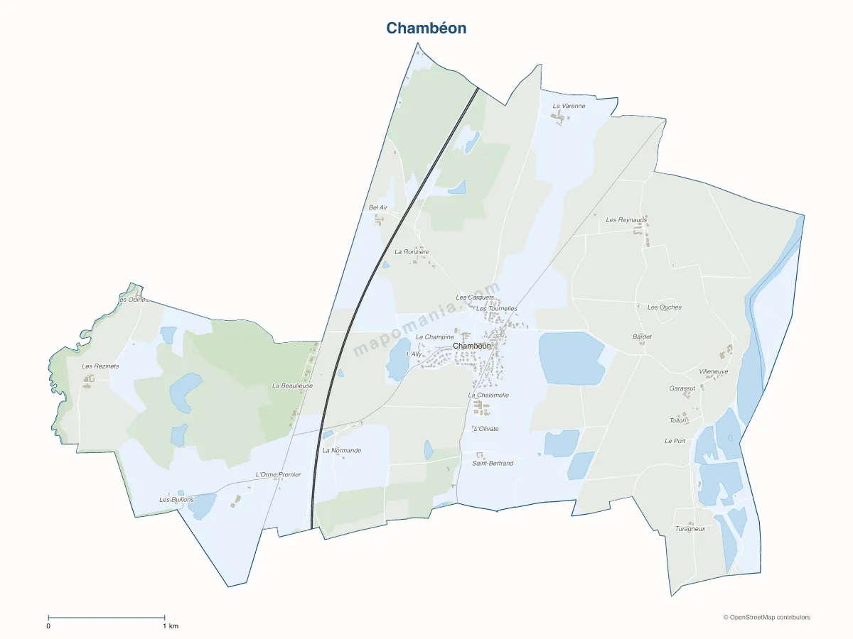 Carte de Chambéon à personnaliser