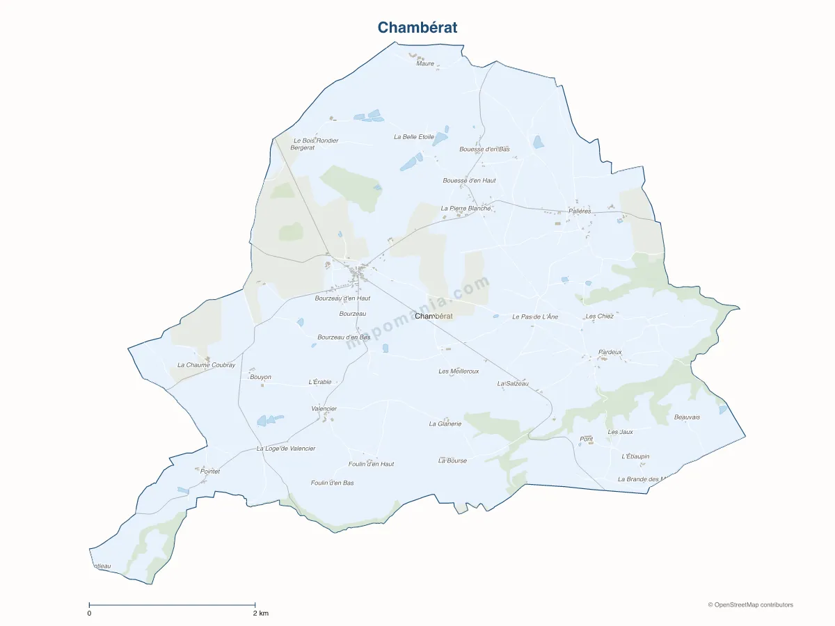 Carte de Chambérat à personnaliser