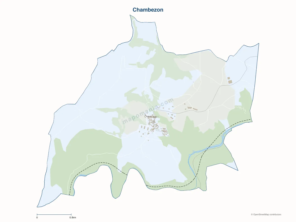Carte de Chambezon à personnaliser
