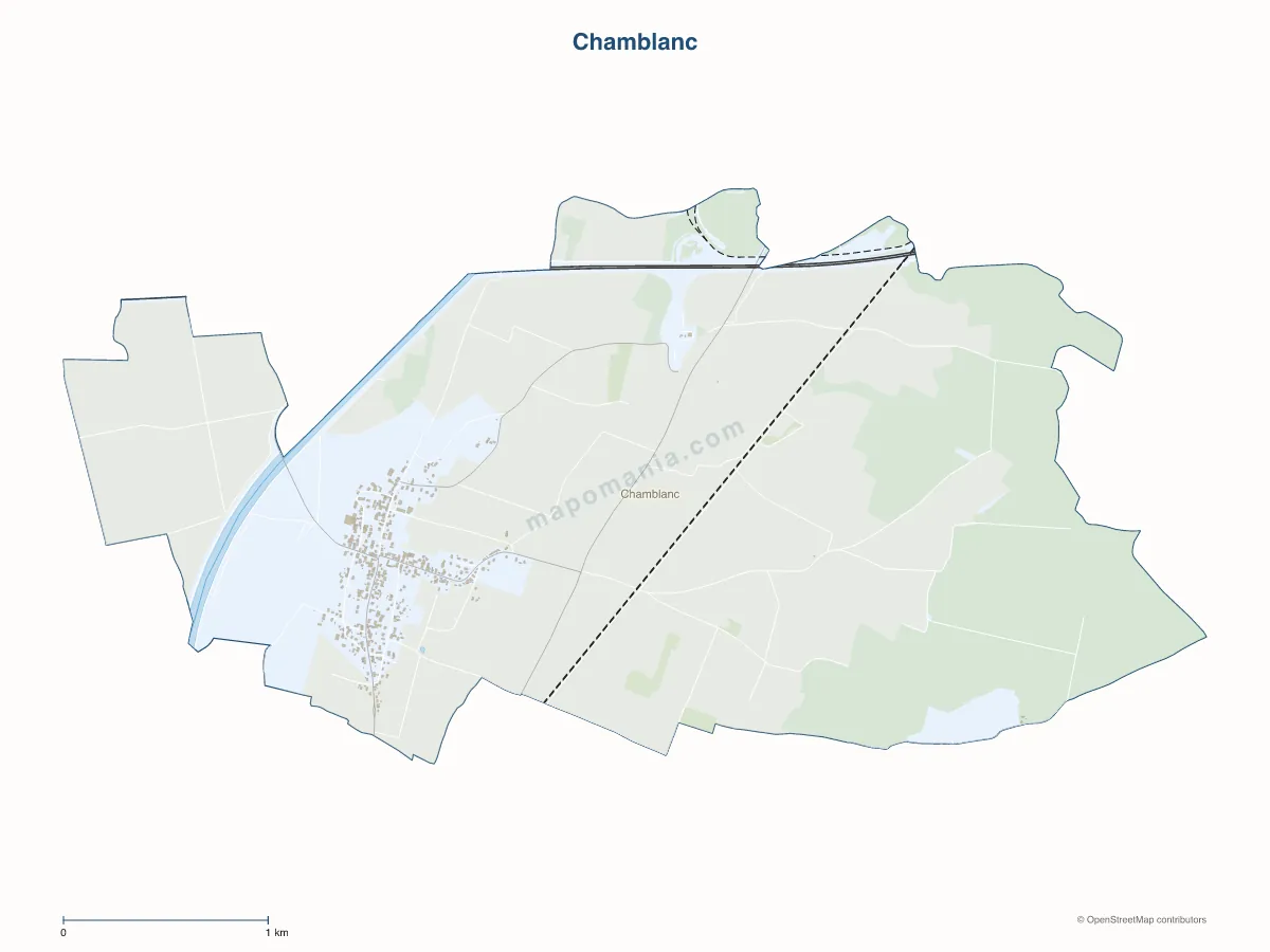 Carte de Chamblanc à personnaliser