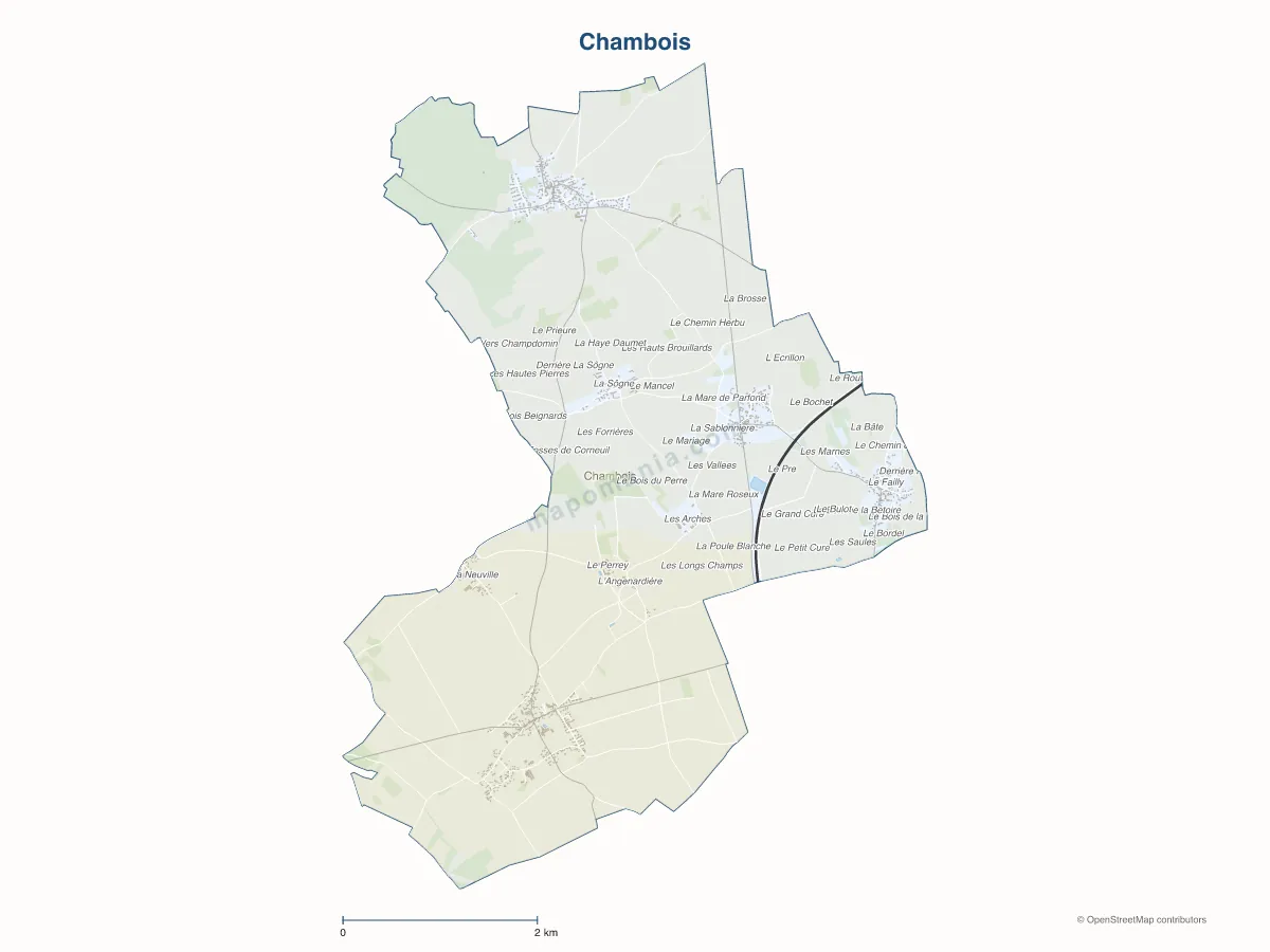 Carte de Chambois à personnaliser