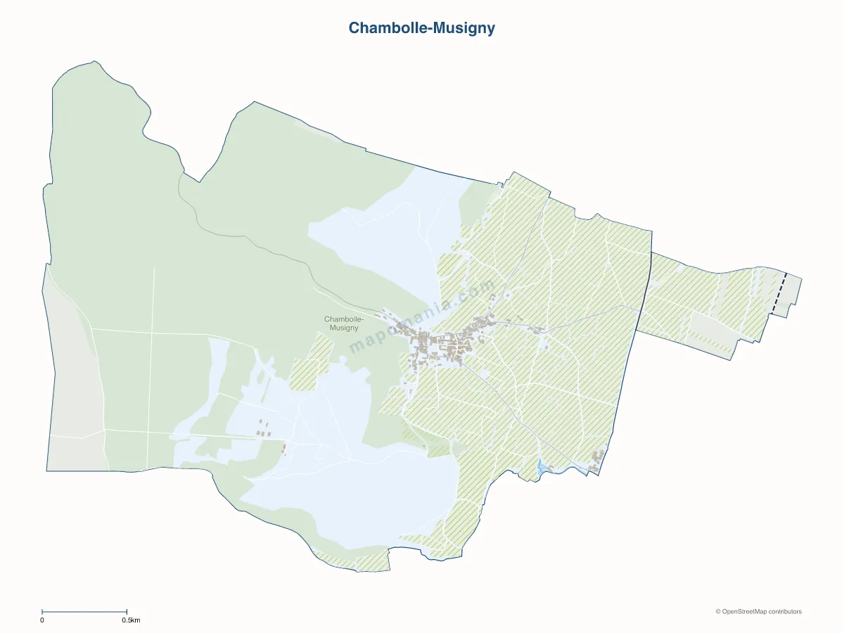 Carte de Chambolle-Musigny à personnaliser