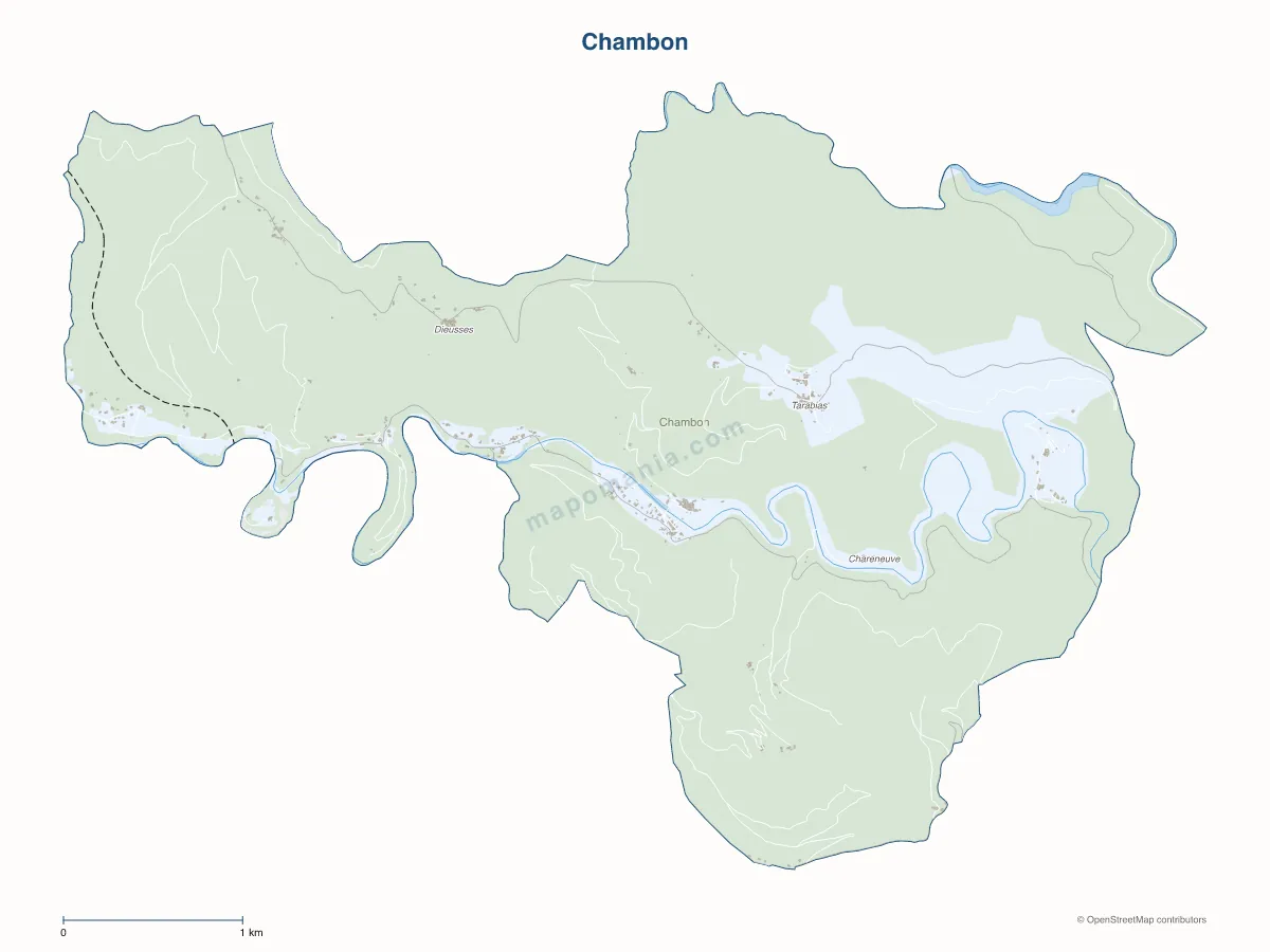 Carte de Chambon à personnaliser