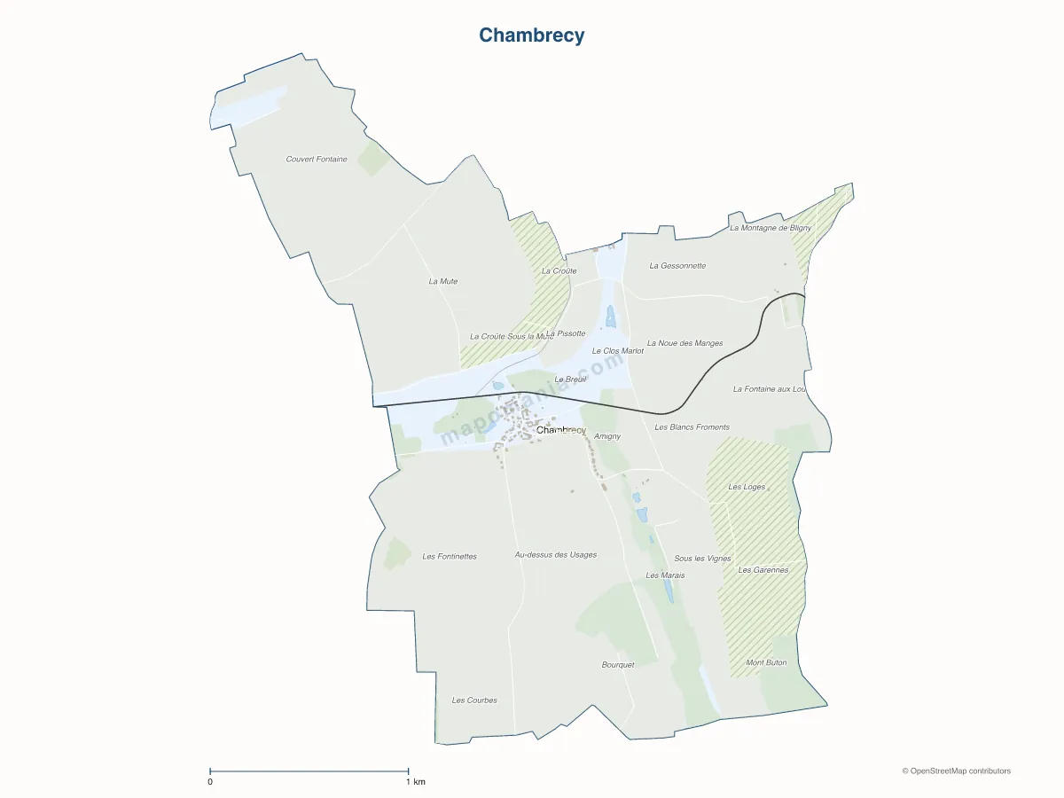 Carte de Chambrecy à personnaliser