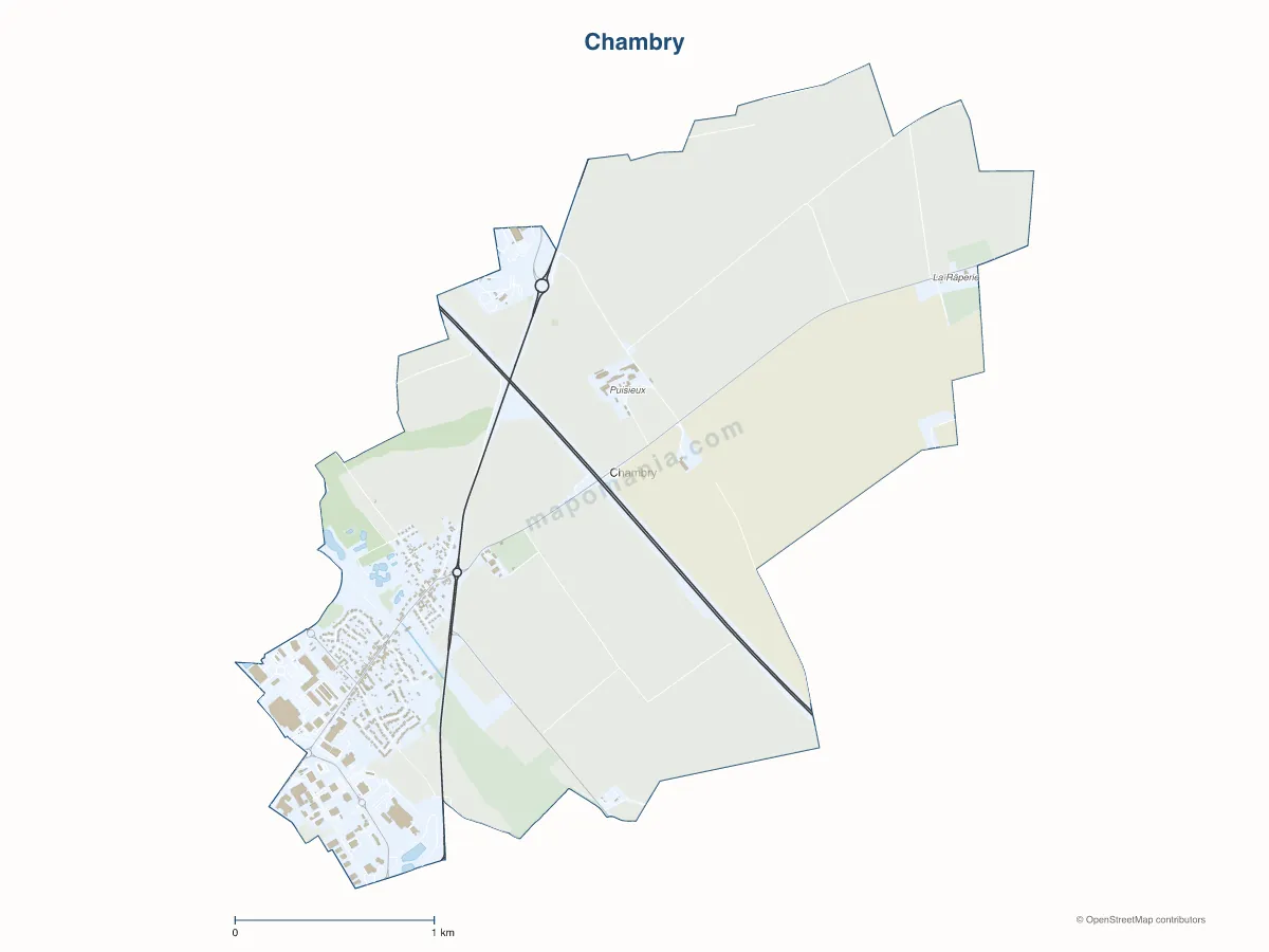 Carte de Chambry à personnaliser