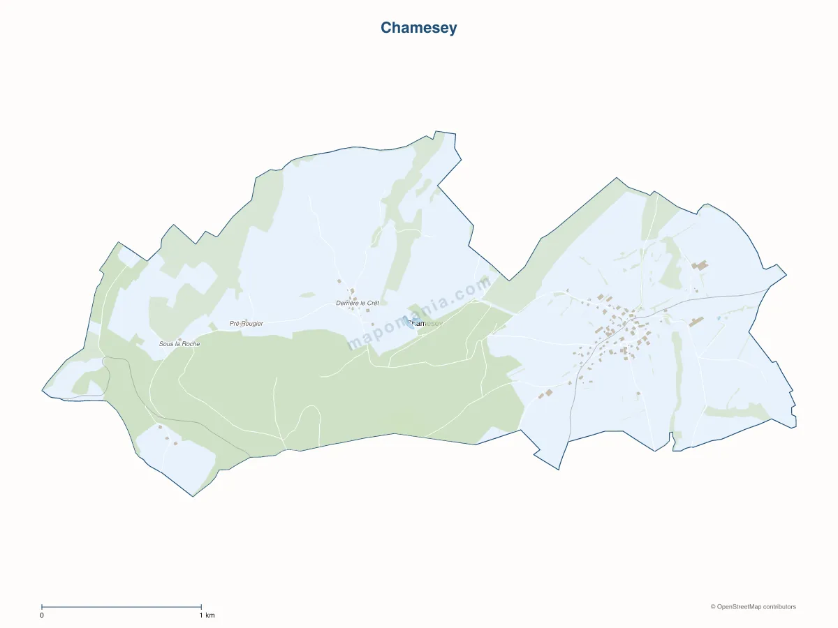 Carte de Chamesey à personnaliser