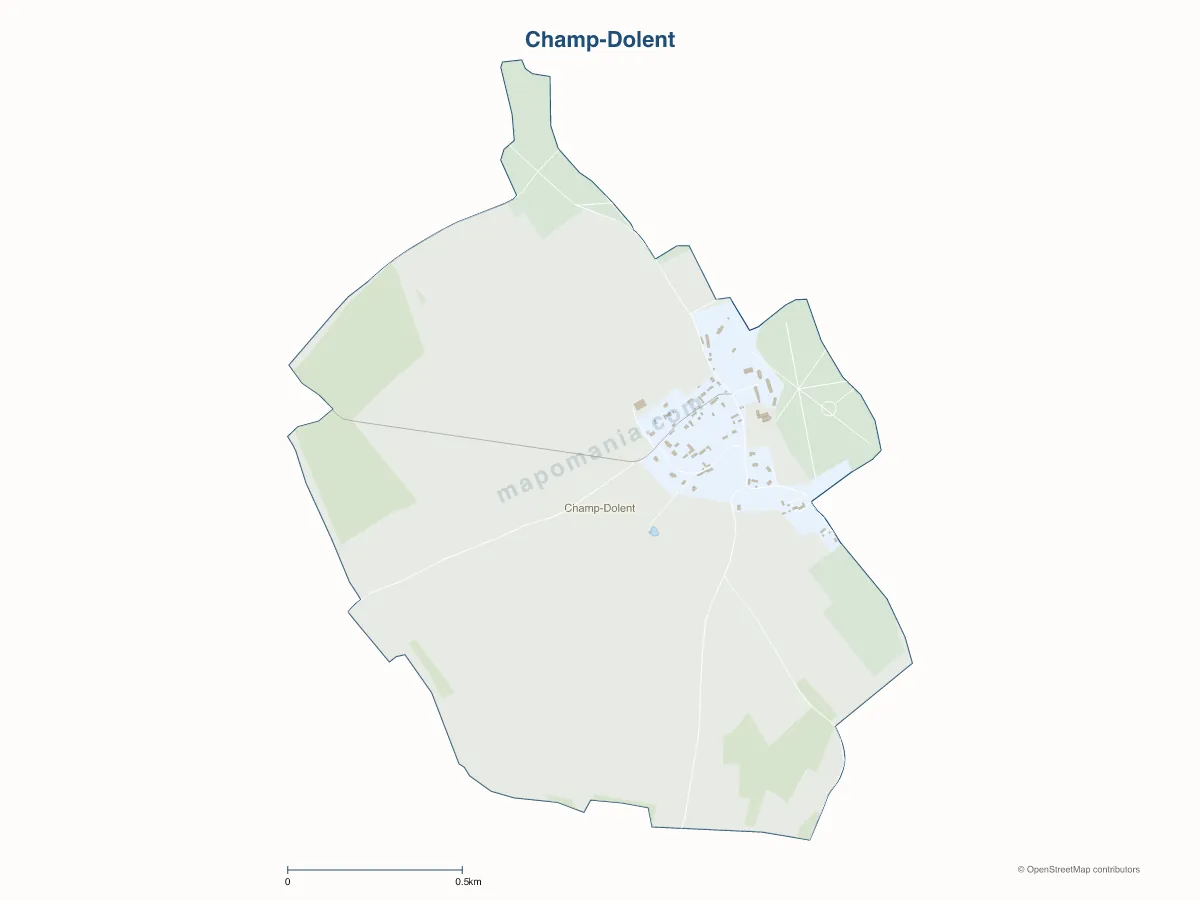 Carte de Champ-Dolent à personnaliser