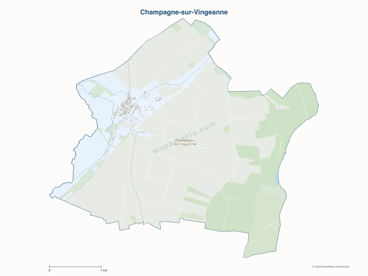 Carte de Champagne-sur-Vingeanne à personnaliser
