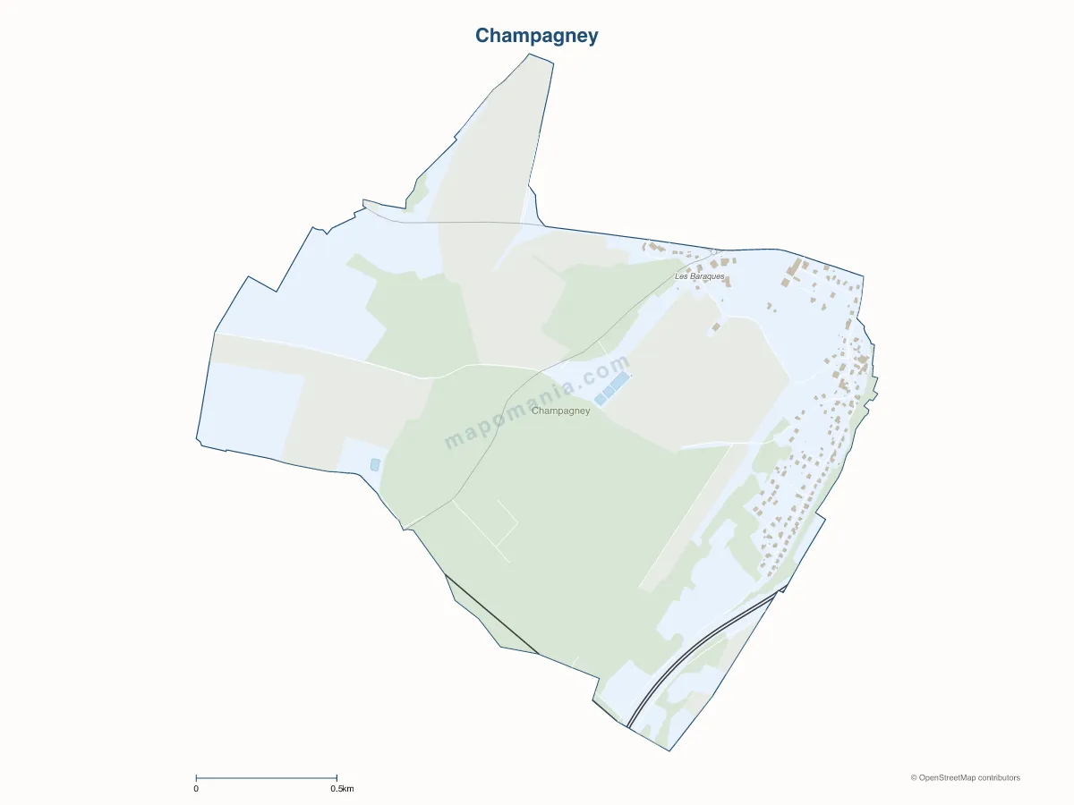 Carte de Champagney à personnaliser
