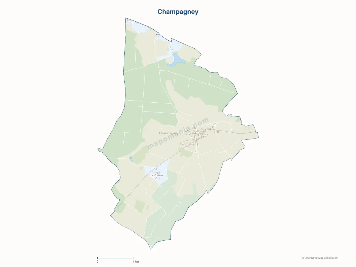 Carte de Champagney à personnaliser