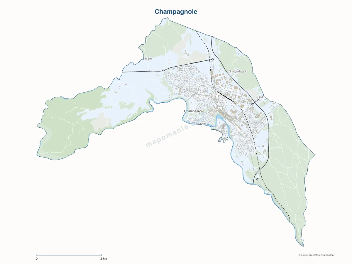 Carte de Champagnole à personnaliser