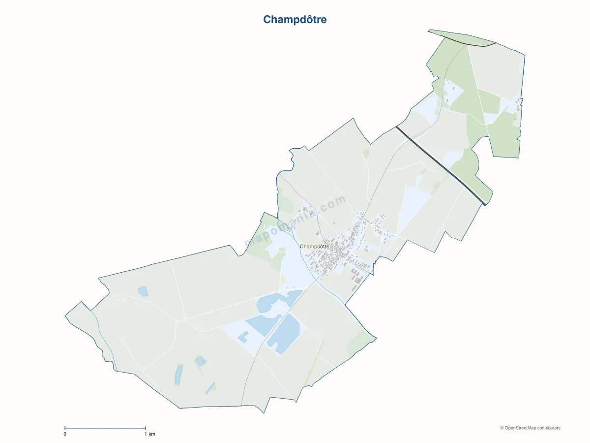 Carte de Champdôtre à personnaliser