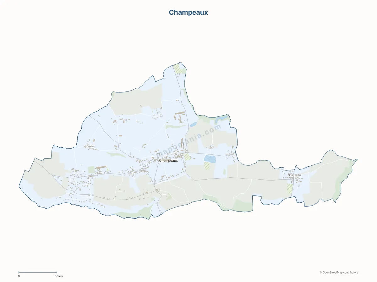 Carte de Champeaux à personnaliser