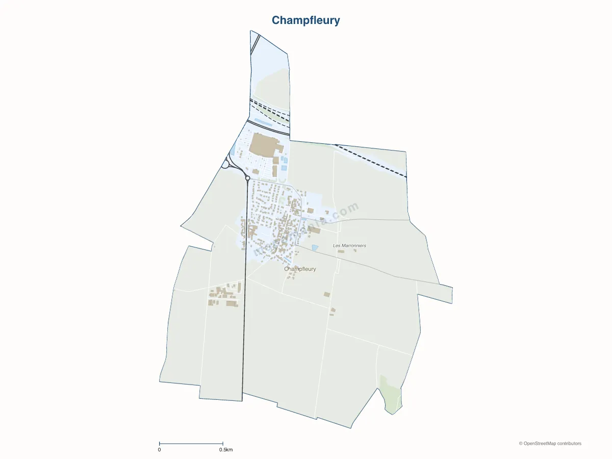 Carte de Champfleury à personnaliser
