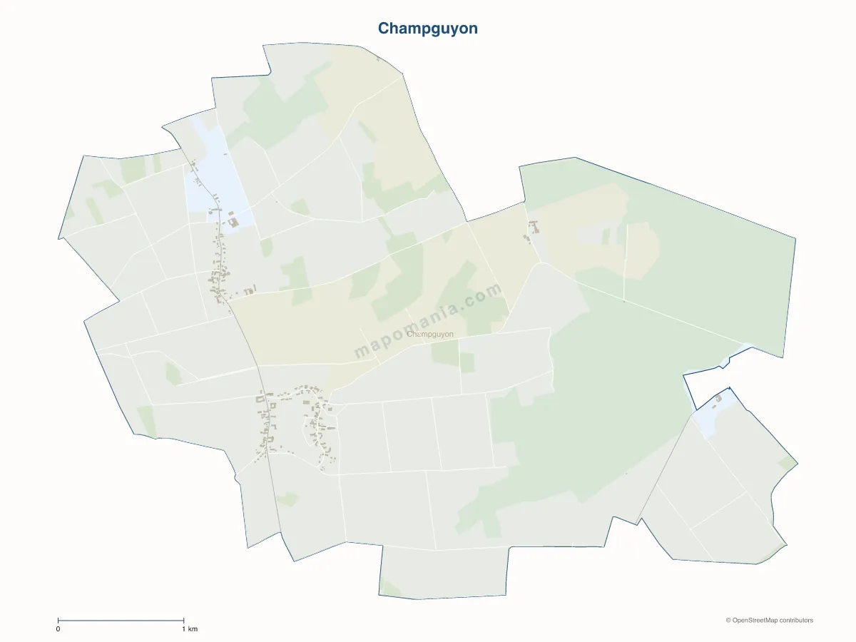 Carte de Champguyon à personnaliser