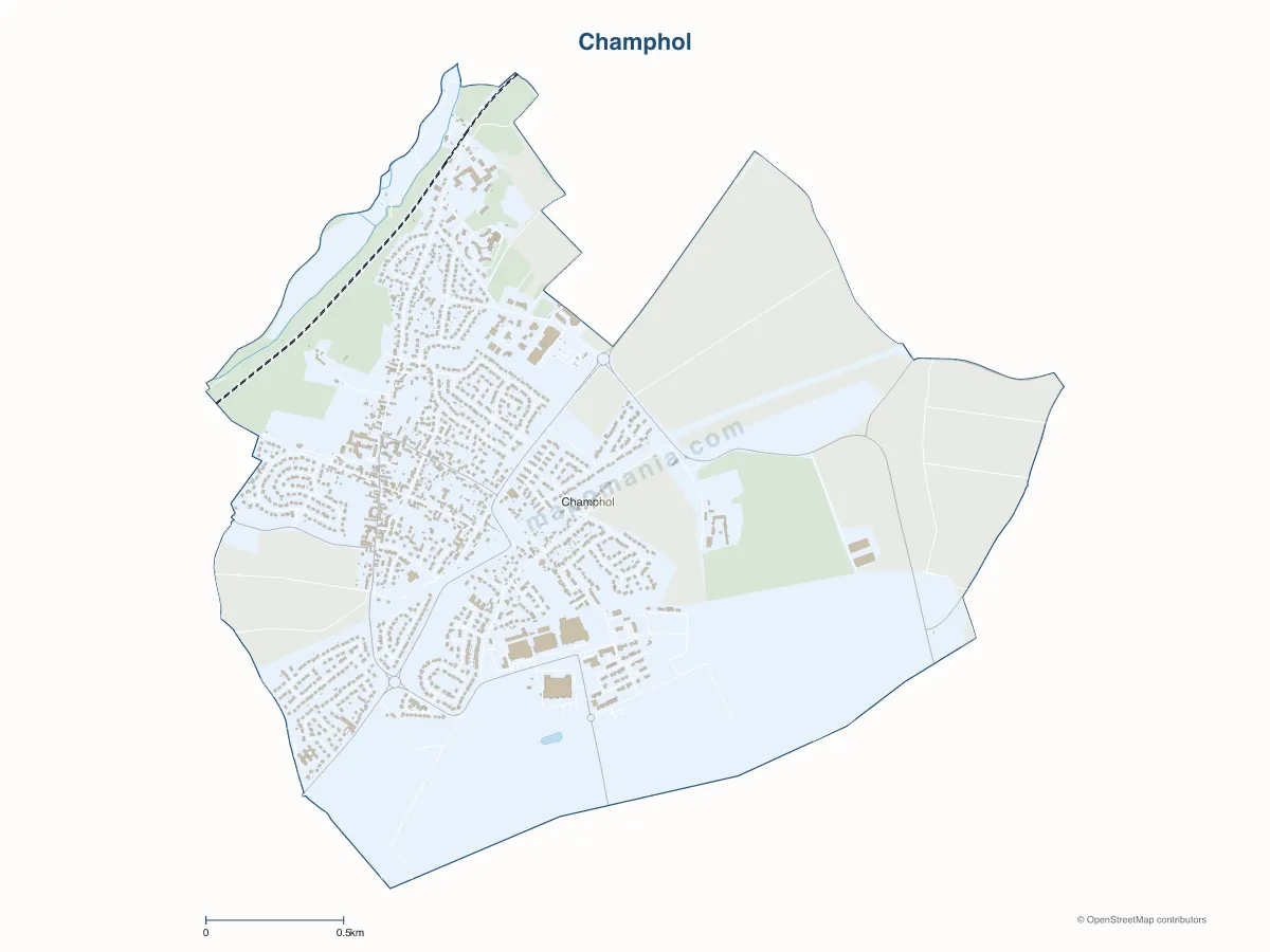 Carte de Champhol à personnaliser