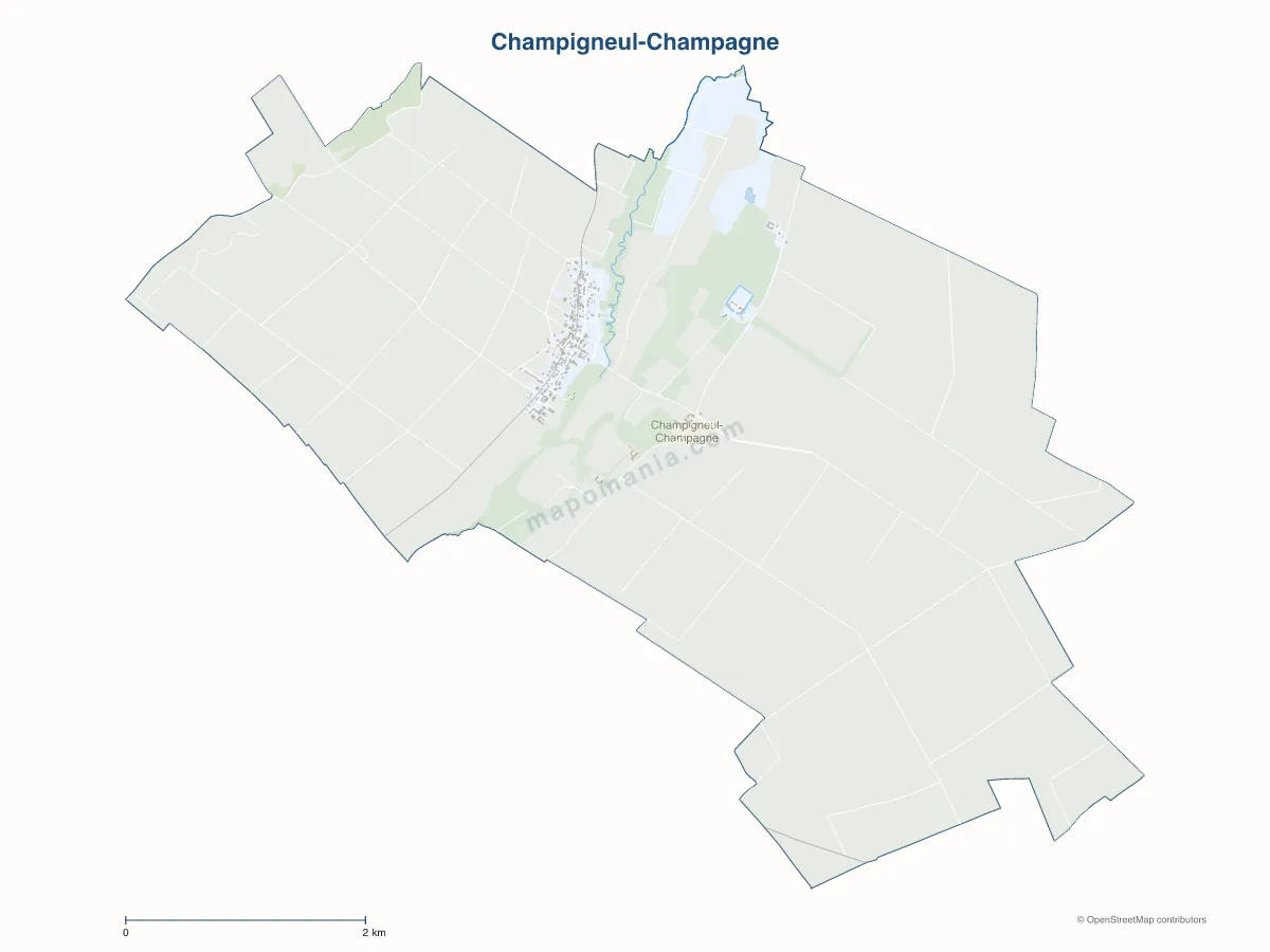 Carte de Champigneul-Champagne à personnaliser