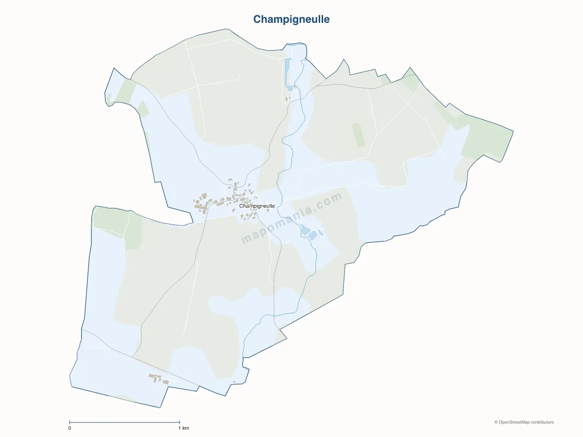 Carte de Champigneulle à personnaliser