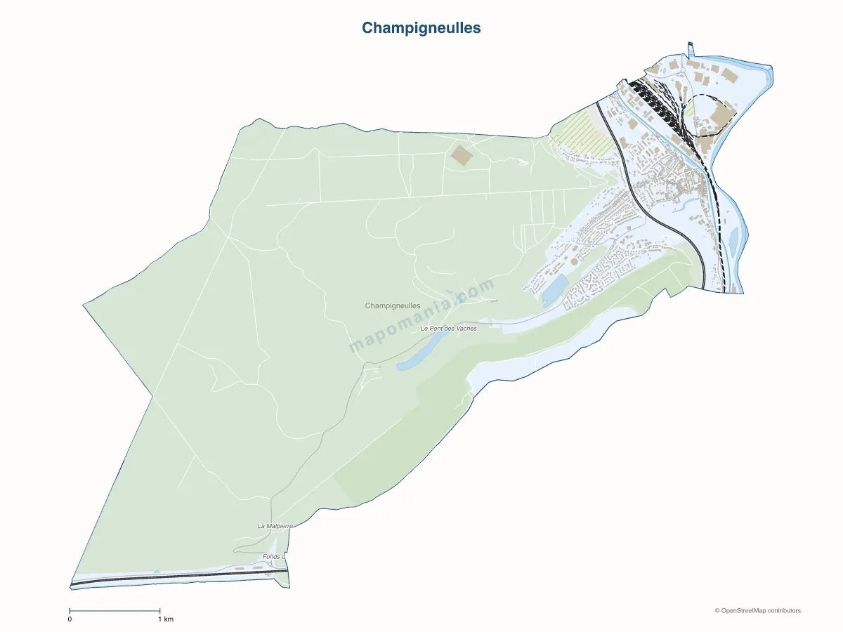 Carte de Champigneulles à personnaliser