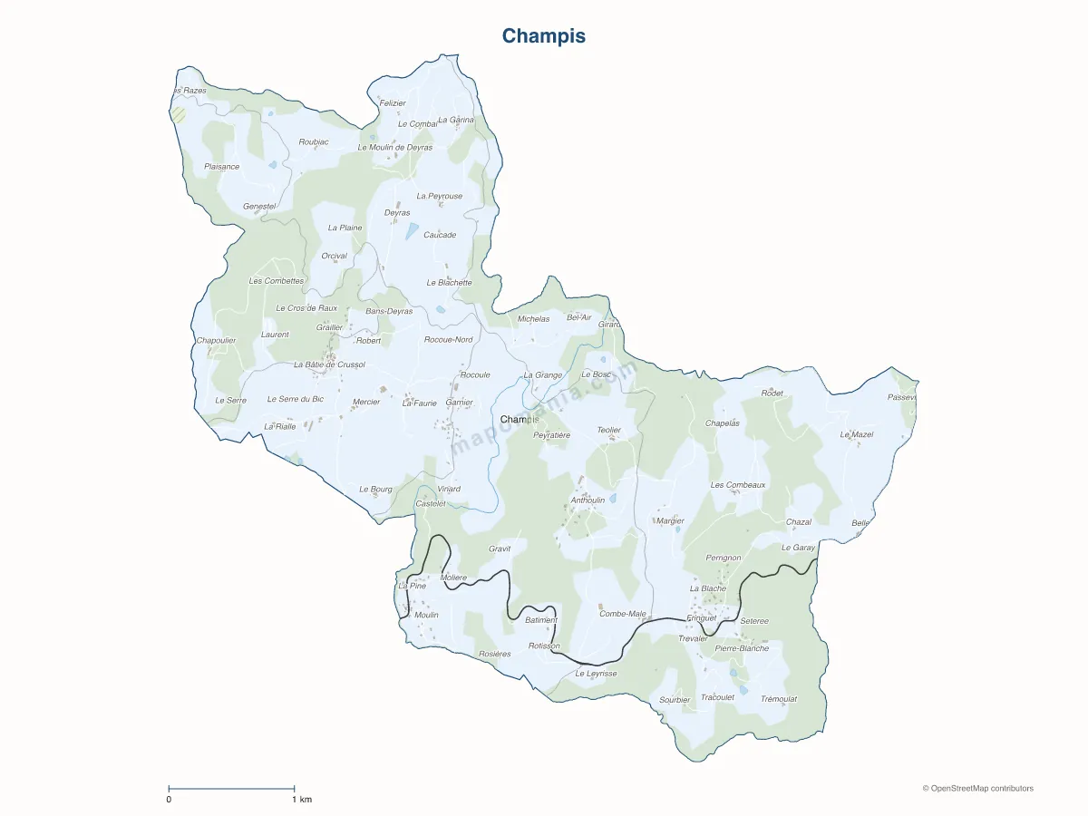Carte de Champis à personnaliser