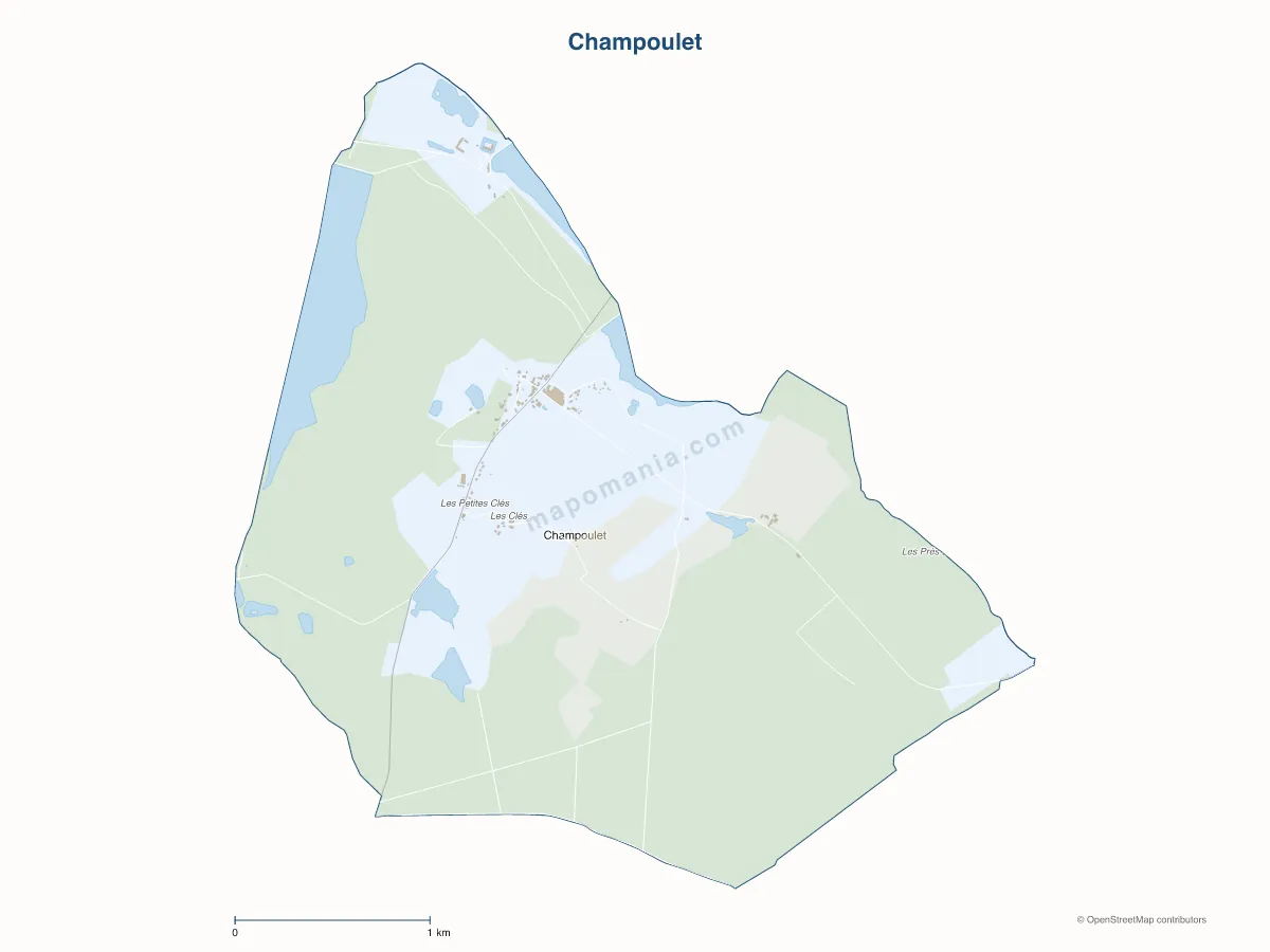 Carte de Champoulet à personnaliser