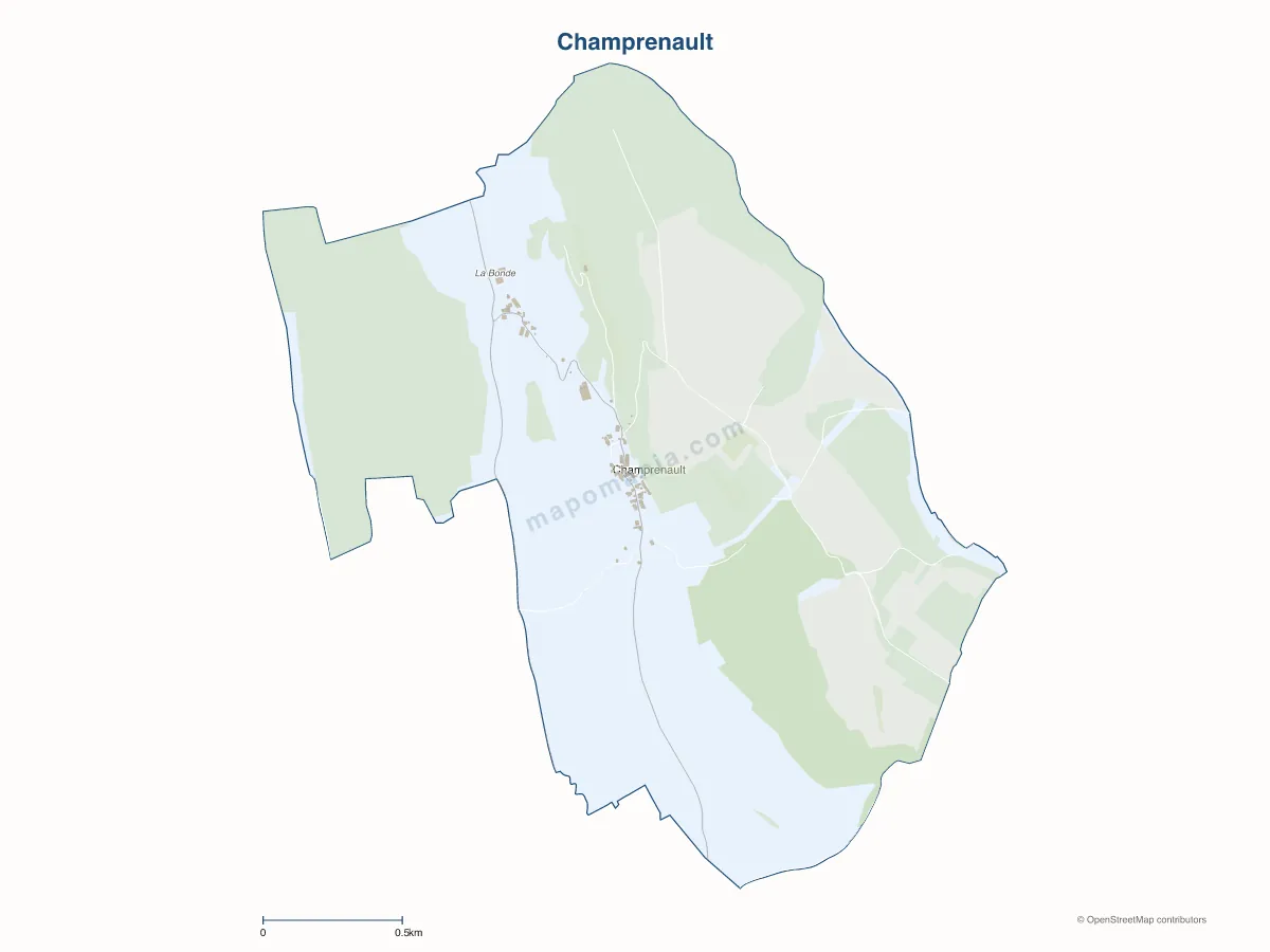 Carte de Champrenault à personnaliser