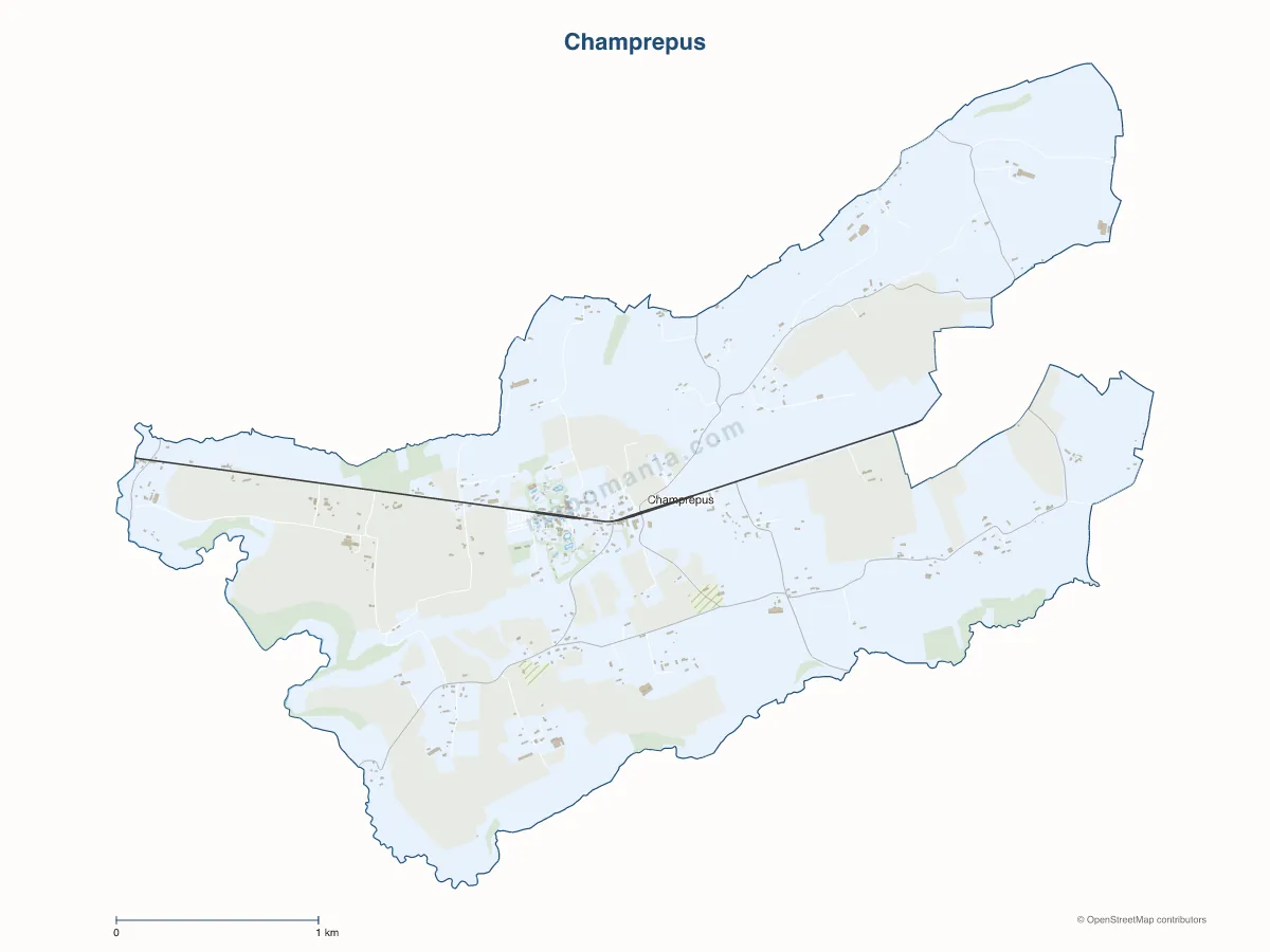 Carte de Champrepus à personnaliser