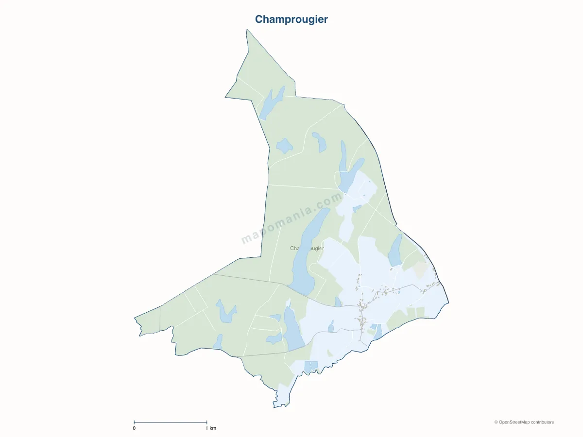 Carte de Champrougier à personnaliser